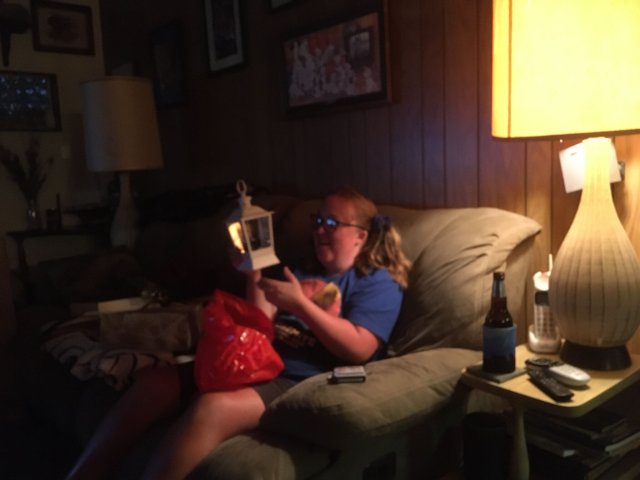 Melissa opening birthday presents
